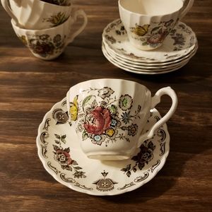 EUC Myott's Bouquet Teacups and Saucers